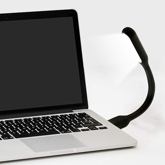 USB LED Light Lamp for Power Bank, Portable Eye Care Mini Night Light with Flexible Arm, USB Gooseneck Reading Lamps Book Light,Compatible for Desktop, Notebook Laptop (10-Red)