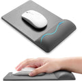 univo colors Mini Size Mouse Pad for Business Trips and Travel,Premium PU Material,Ergonomic Design,Smooth Mouse Operation with Hard Plate,Reduces Fatigue(Gray)
