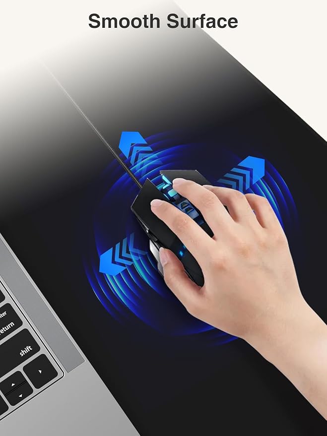 2-in-1 Mouse Pad with Magnetic Wireless Charging, Gaming Mouse Pad, 31.5"x11.8" Large Desk Mat for Laptop/Keyboard, Waterproof Smooth Surface, Non-Slip Base, No Adapter