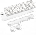 Keyboard Stand with Gel Wrist Rest Combo, Ergonomic Desktop Riser & Wrist Support Platform for Computer, Acrylic Clear Keyboard Stand Compatible Non-Slip Base