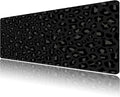 Extended Large Computer Gaming Mouse Pad Desk Mat(31.5×15.7 in),Desk Pad with Non-Slip Base and Stitched Edges for Work Office Large Gaming Mouse Pad Desktop Pad-Black Leopard Cheetah