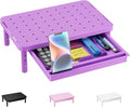 WALI Computer Monitor Stand with Storage, Desk Monitor Riser 3 Height Adjustable, Laptop Riser with Airflow Vents, Desk Organizer for Computer, Laptop, Printer (PTT002-V), 1 Pack, Violet