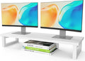 WESTREE Dual Monitor Stand Riser – Wood and Steel