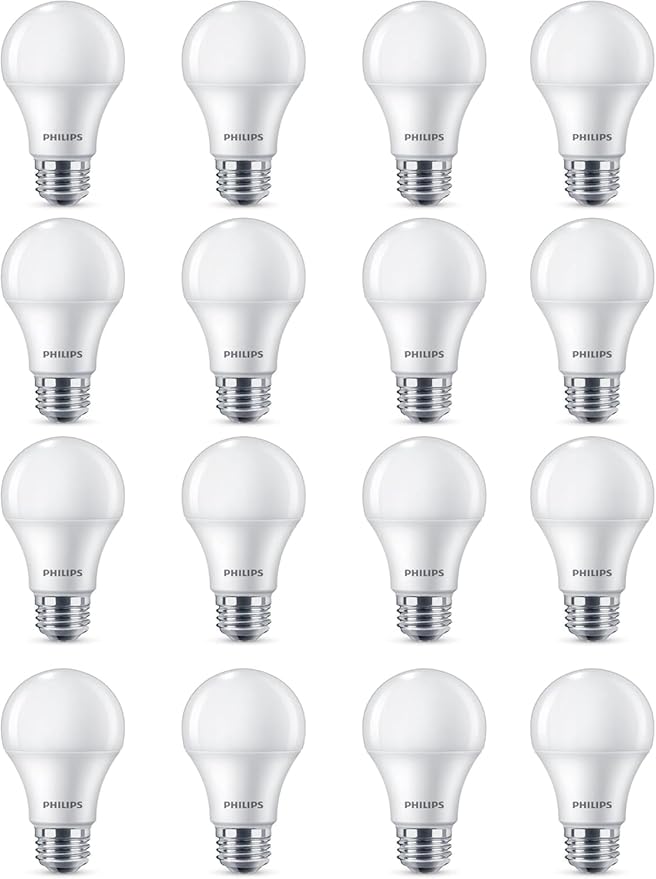 Philips 75-Watt Equivalent A19 Non-Dimmable E26 LED Light Bulb Soft White 2700K 16-Pack