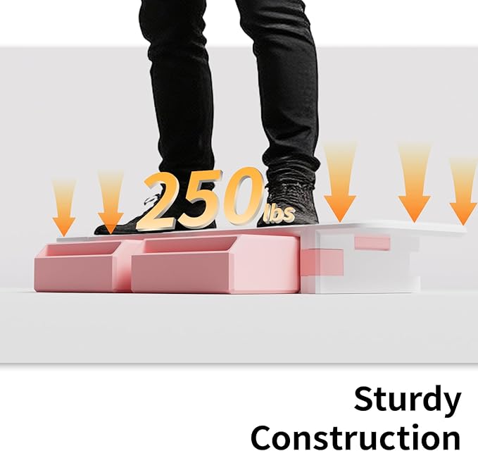 Desk Organizer and Accessories, Computer Monitor Riser Laptop Stand with Drawer Privacy Protection, Office Desk Accessories & Workspace Organizers for Office Supplies, Pink