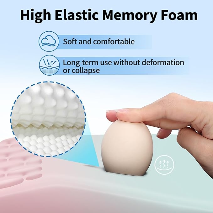 YIWEI Ergonomic Mouse Pad with Wrist Support - Gel Memory Foam Mouse Mat for Computer Keyboard & Laptop - Non-Slip Base, for Home Office & Gaming - Aurora/Northern Lights