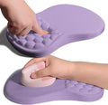 Ergonomic Joint Wrist Support Mouse Pad with Memory Foam Cushion Massage Bump, Carpal Tunnel Mousepad Slope Design for Wrist Rest, 11.8x7.9 in, Pale Purple