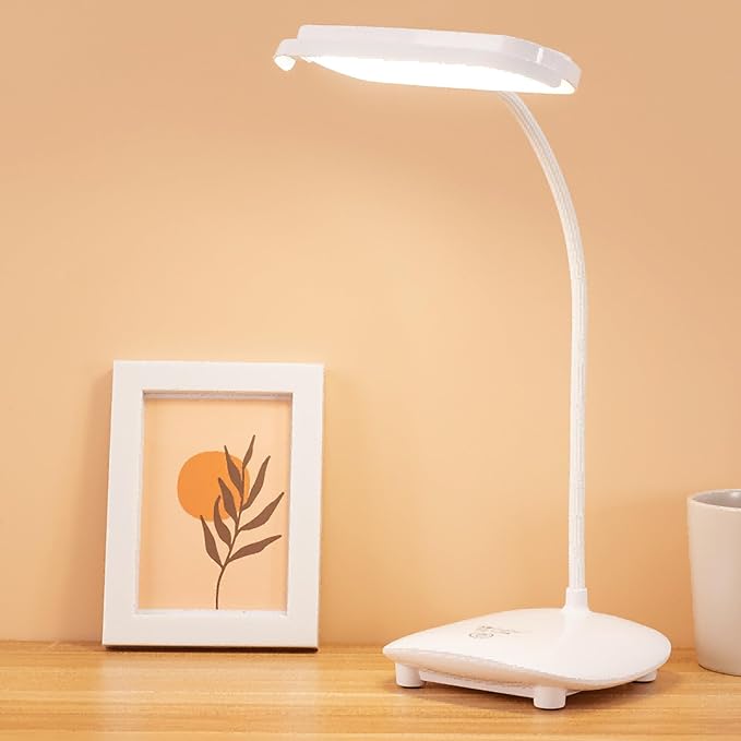 Cordless Desk Table Lamp Reading Light 40 Led Rechargeable Big Battery, Touch 3 Modes,2 Ways Power,Dimmable,Gooseneck,Small Portable Bedroom Bedside Lamp