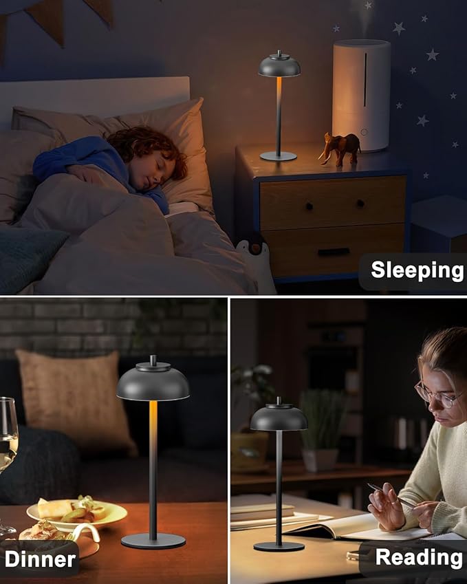4 Pack Led Cordless Table Lamps Rechargeable,Table Lights Battery Operated-IP65 Waterproof-for Outdoor Patio/Restaurants/Home/Dinner/Table Lighting-Touch Control & Dimmable