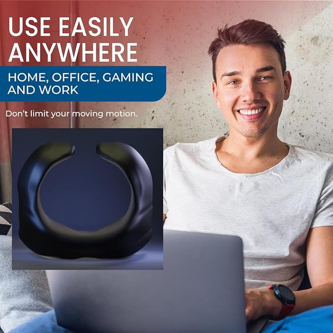 Wearable Gaming Wrist Rest for Keyboard, Mouse pad, Laptop, and PC Work or Gamer Support. (Black, X-XL)