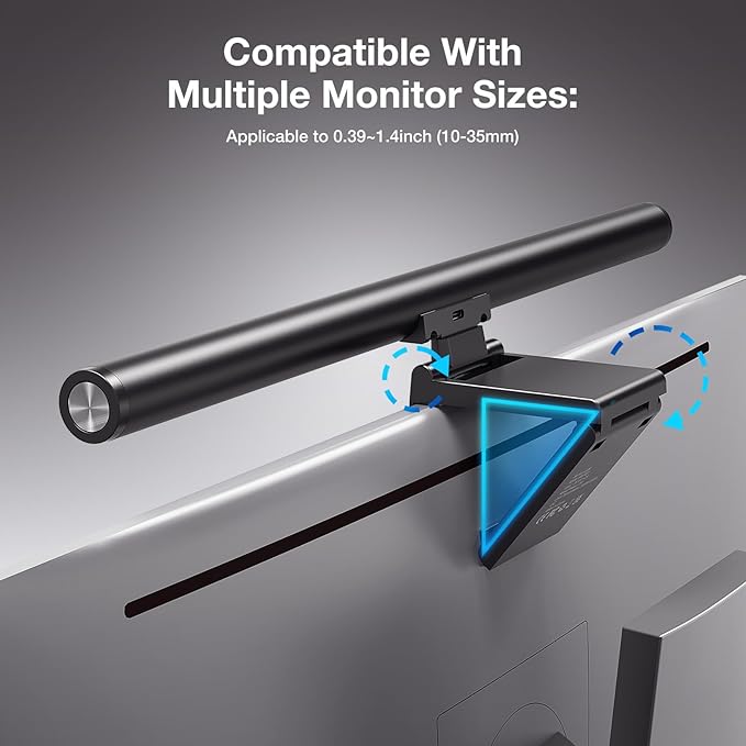 LED Screen Light Bar, Stepless Dimming Monitor Lamp for Desk Office Home Game, No Screen Glare/Touch Control/Space Saving/USB Powered