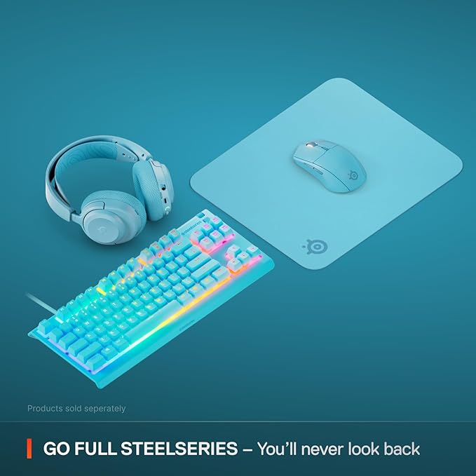 SteelSeries QcK Cloth Gaming Mouse Pad - Exclusive Micro-Woven Surface - Optimized for Gaming Sensors - Maximum Control - Size M - Aqua