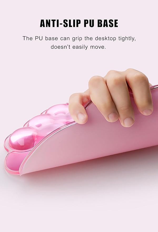 Mouse Pad with Wrist Rest, Soft Cloud Gel Keyboard Mouse Pad Set with Hand Wrist Support, Cute Non Slip Office Desk Accessories for Comfort/Computer/Laptop (2Pc Clear Cloud)