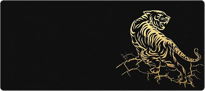 Extended Speed Gaming Mouse Pad Large Size 35.4 X 15.7 X 0.12inches Desk Mat Mousepad with Personalized Design Office Users - Tiger