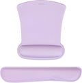 MOSISO Wrist Rest Support for Mouse Pad & Keyboard Set, Ergonomic Mousepad Non-Slip Base Home/Office Easy Typing Cushion with Neoprene Cloth & Raised Memory Foam, Dusty Lilac