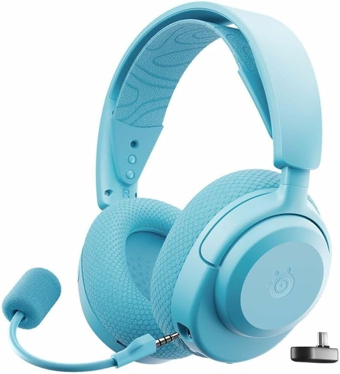 SteelSeries Arctis Nova 3X Wireless Multi-Platform Gaming Headset — Mobile App Control — 40 HR Battery — Neodymium Magnetic Drivers — 2.4GHz/Bluetooth — Xbox, PS5, PC, Switch, Mobile — Aqua