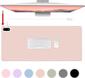 Konohan Heated Desk Pad Warm Mouse Pad, 5 Heating Level & 4 Hour Auto Shut-Off, PU Leather Warm Mouse Mat Heating Keyboard Gaming Mice Warmer Mat Only Supports 110v(Khaki Color,31.5" X 13")