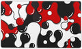 aportt Red Black White Mouse Pad XL Large Cool Geometric Japanese Extended Desk Mat 60X35 cm Non-Slip Rubber Base Stitched Edge Large XL Mousepad for Desk Gaming Laptop Desktop,24x14 Inch