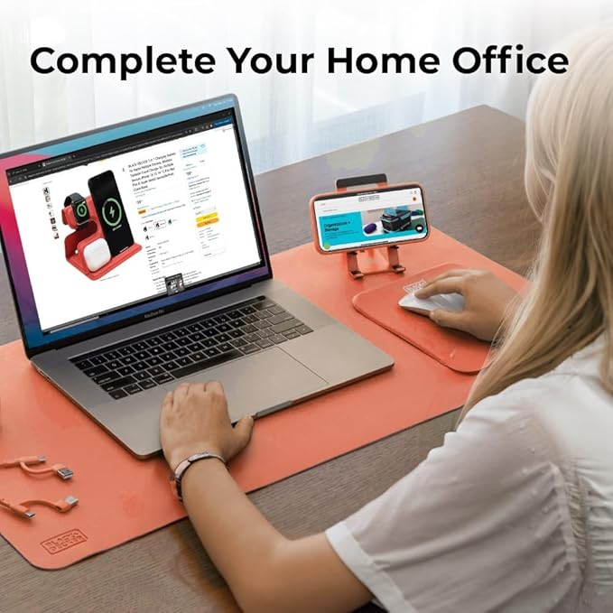 BLACK+DECKER Ergonomic Mouse Pad Wrist Support - Comfortable Mouse Pad Wrist Rest - Wrist Relief Gel Mousepad - Non-Slip Base Aesthetic Mousepad for Gaming, Home, Office - Perfect for Computer, Laptop