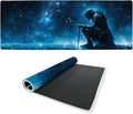 Knight Desk Mat Gaming Large Mouse Pad Cosmic Sky Blue Galaxy Mousepad for Keyboard and Mouse Extra Large Full Desk Computer Pads 31.5 x 11.8 Mouse Pads for Desk Home Office Gaming