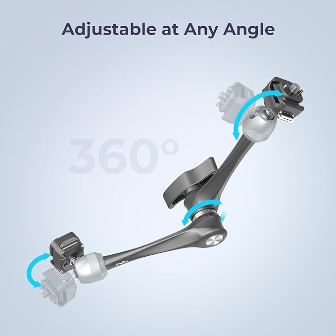 SMALLRIG 11" Rosette Magic Arm, HawkLock H21 Quick Release Structure, w 1/4"-20 Screws and Anti-Twist Pins, for Monitors, Lights, Max Load Cpacity 3kg