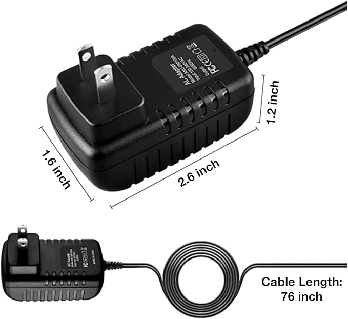 24V AC-DC Adapter Replacement for Micomlan FDDL03 Led Desk Lamp Home Office Architect Clamp 24W Rotatable Light Stepless Dimming Table MYX-2401000US 24VDC Power Supply Cable Battery Charger
