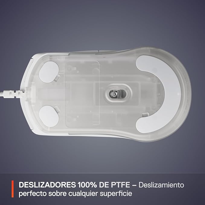 SteelSeries Rival 3 Gen 2 Gaming Mouse — 8500 DPI TrueMove Core Optical Sensor — 60 Million Click Durability — Low Latency — 77g Lightweight — 100% PTFE Feet — RGB — White