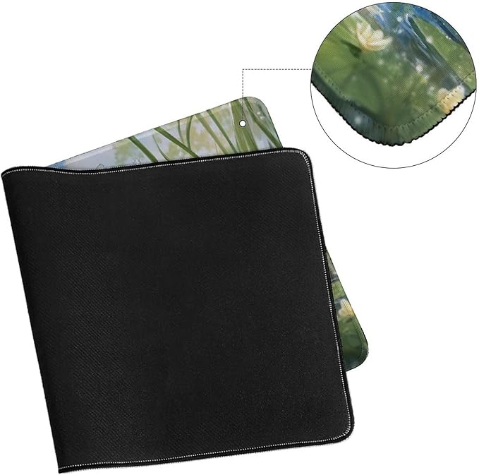 Large Ergonomic Gaming Mouse Pad Playful Ducklings in Pond - Cute Waterfowl Theme with Non-Slip Base Water-Resistant Surface and Stitched Edges 30x60cm