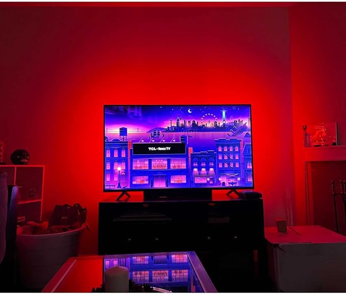 USB Powered LED Strip Lights TV Backlights Kit for 50 to 55 Inch TV - Sony LG Samsung Monitor Smart TV Wall Mount Stand Work Space Color Changing LED Background Ambient Lighting