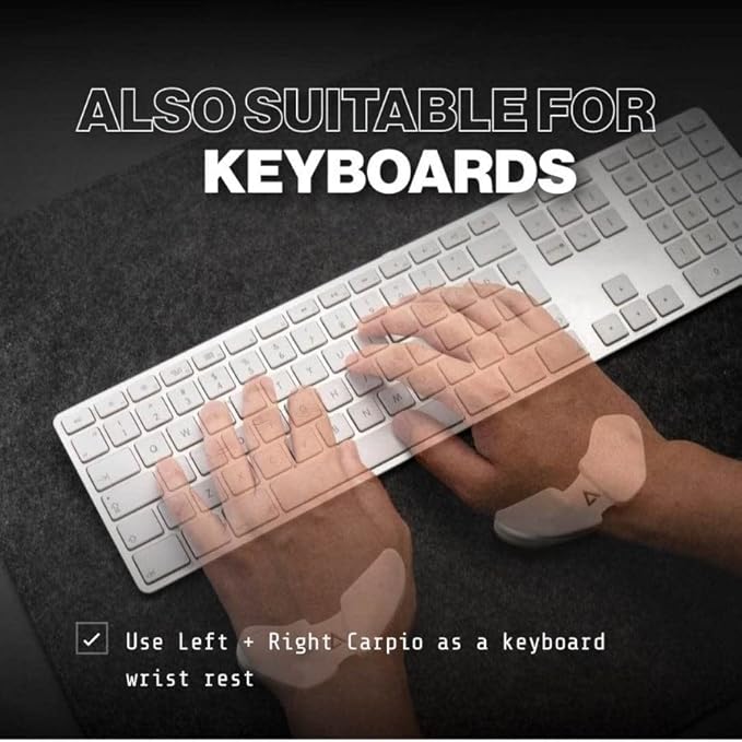 DELTAHUB Carpio G2.0 - Advanced Ergonomic Right-Handed Gaming Wrist Rest for Mouse - Superior Support for Serious Gamers - Anti-Fatigue, Smooth Glide (Large, Right, Green)