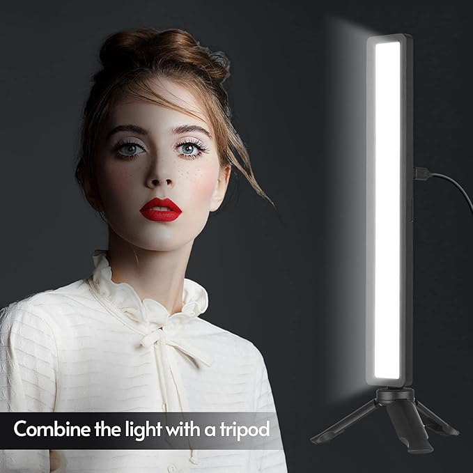 Andoer 2PCS Computer Laptop Monitor Light Bar Video Conference Lighting Screen Lamp Fill-in Lamps USB Powered 3 Color Temperature Dimmable with Mini Tripod Screen Clamp for Video Conferences Remote