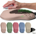 Ergonomic Raised Mouse Pad Wrist Support with Bilateral Slope Memory Foam Mousepad for Wrist Rest and Carpal Tunnel 11.8x7.9〃 Apricot Pink