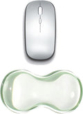 Clear Gel Mouse Wrist Rest, Wrist Support Wrist Pad for Typing, Ergonomic Cool Wrist Rest for Mouse, Hand Mouse Wrist Rest for Office, Gaming, Computer, Laptop - Transparent Green