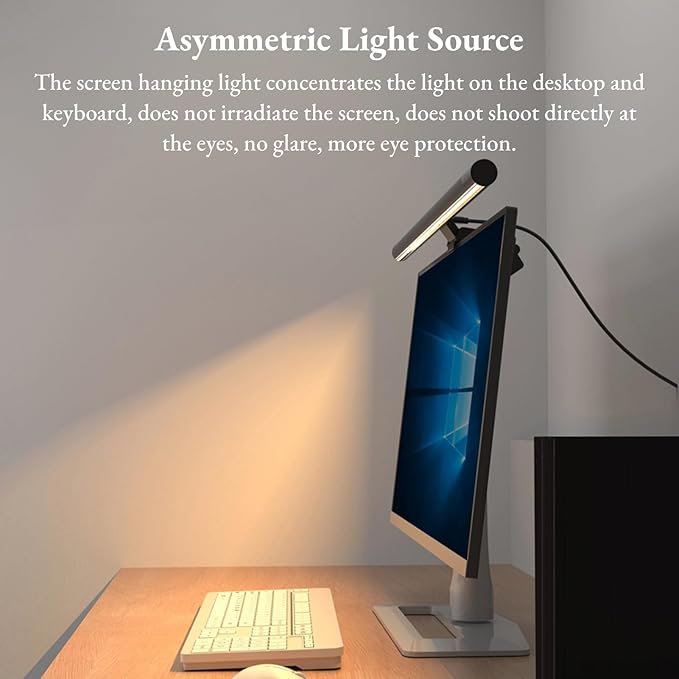 Generic Monitor Light Bar, USB Computer Monitor Lamp, Eye Care Screen Light Bar, Adjustable 5 Color Temperatures, Stepless Dimming, No Screen Glare Desk lamp Home Office Game (300SA)