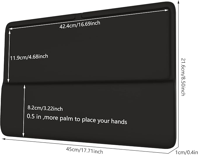 HONKID Keyboard Wrist Rest for Magic Keyboard 2 with Numeric Keypad(MQ052LL/A, A1843) and Magic Keyboard with Touch ID(‎MK2C3LL/A), Slim Keyboard Wrist Rest Relieve Pain & Fatigue