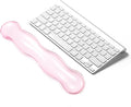 Clear Gel Wrist Rest for Keyboard, Keyboard Wrist Rest for Typing, Ergonomic Keyboard Arm Rest, Suitable for Office, Gaming, Computer, Laptop - Pink