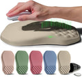 Ergonomic Raised Mouse Pad Wrist Support with Bilateral Slope Memory Foam Mousepad for Wrist Rest and Carpal Tunnel 11.8x7.9〃 Khaki