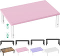 OPNICE Adjustable Computer Monitor Stand Riser for Desk, Desk Organizer & Office Decor for Women, Laptop Stand, Office Desk Accessories & Workspace Organizers for Home Office, Pink Wood