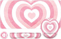 iLeadon Pink Desk Mat, Desk Pad + Pink Mouse Pad with Wrist Rest + Keyboard Wrist Rest + Coaster, 4in1 Mouse Pad Set, Mouse and Keyboard Pad for Home Office, Heart Pink