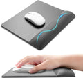 univo colors Wide Size Mouse Pad with Wrist Rest,Premium PU Material,Low-Rebound Cushion,Ergonomic Design,Comfortable Wide-Size Operation,Smooth Mouse Control with Hard Plate,Reduces Fatigue(Gray)
