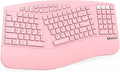 MEETION Ergonomic Keyboard Wireless, Multi-Device Bluetooth Keyboard, Wrist Rest for Natural Typing, Full-Sized Rechargeable Split Computer Keyboards, for Windows/Mac/PC/Laptop/Ta