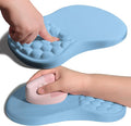 Ergonomic Joint Wrist Support Mouse Pad with Memory Foam Cushion Massage Bump, Carpal Tunnel Mousepad Slope Design for Wrist Rest, 11.8x7.9 in, LightSkyBlue