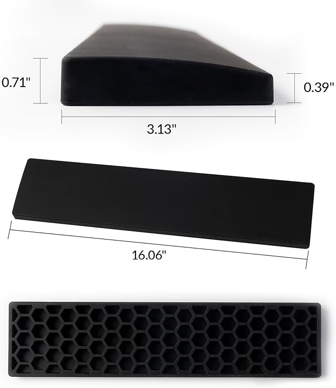 Ergonomic Silicone Wrist Rest for Keychron Q12 / Q5 Pro / Q5 Max / Q5 HE / L3,16.06" Honeycomb Non-Slip Palm Rest, 96% Full-Sized Mechanical Keyboards Support with Typing