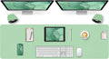 Large Green Desk Mat, Long Mouse Pads for Desks Non-Slip, Waterproof Desk Mat Computer Mat Leather Desk Pad Protector for Office/Study/Home/Decor (47.2" x 16.9")
