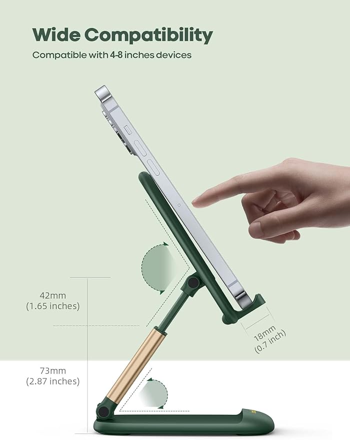 Lamicall Cell Phone Holder, Desk Accessories - Green iPhone Cellphone Stand, Office Desktop Accessories, Office Must Have, Gifts for Desk Decor, Phone
