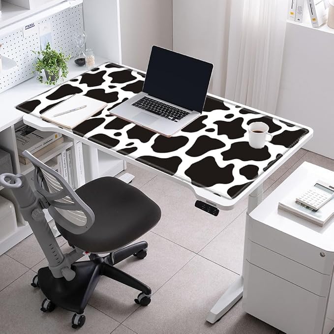 Gaming Mouse Pad 48x24 Desk Mat Giant Mousepad Large Desk Pad Cow Print Full Mouse Mat XXXL Computer Mat for Protector Desktop Wireless