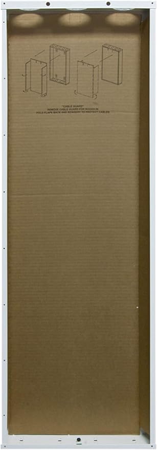 Legrand - On-Q 42-Inch Structured Wiring Enclosure with Screw-On Cover - in-Wall 20-Gauge Media Box with 2.5" Wire Pass Throughs & 2X Outlet Knockouts - Glossy White - EN4200