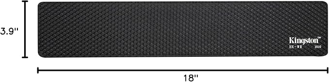 HyperX Wrist Rest - Full Sized - Cooling Gel - Memory Foam - Anti-Slip - Ergonomic - Keyboard Accessory, Black