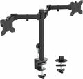VIVO Full Motion Dual Monitor Desk Mount Clamp Stand VESA, Double Center Arm Joint, Holds 2 Screens up to 34 inches, STAND-V102D