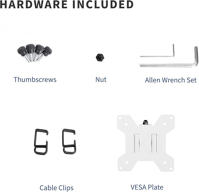 VIVO Fully Adjustable Single Monitor Arm for Desk Mount Stand, Monitor Arm for 1 Screen up to 27 inches, White, PT-SD-AM01AW